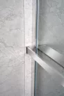 Polysan Walk-in falra szerelhető zuhanypolc törölközőtartóval, 60-140cm, króm