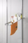 Polysan Walk-in falra szerelhető zuhanypolc törölközőtartóval, 60-140cm, króm