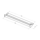 Polysan Walk-in falra szerelhető zuhanypolc törölközőtartóval, 60-140cm, króm