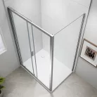 Polysan EASY LINE zuhanyajtó oldalfallal, jobbos/balos, 1200x900mm, transzparent üveg