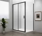 Polysan EASY BLACK zuhanyajtó oldalfallal, 1300x800mm, jobbos/balos
