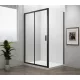 Polysan EASY BLACK zuhanyajtó oldalfallal, 1300x800mm, jobbos/balos