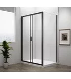 Polysan EASY BLACK zuhanyajtó oldalfallal, 1300x800mm, jobbos/balos