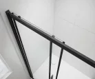 Polysan EASY BLACK zuhanyajtó oldalfallal, 1300x800mm, jobbos/balos