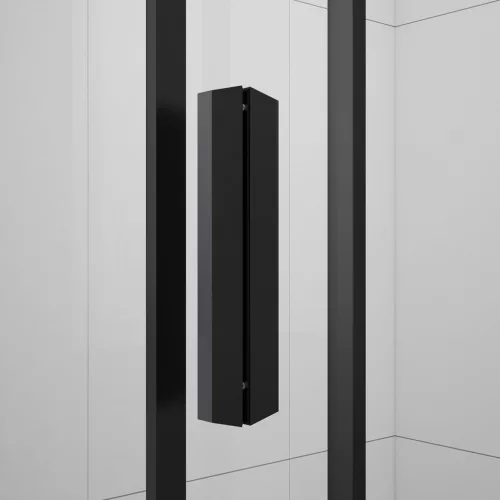 Polysan EASY BLACK zuhanyajtó oldalfallal, 1300x800mm, jobbos/balos