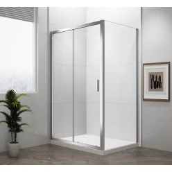 Polysan EASY LINE zuhanyajtó oldalfallal, jobbos/balos, 1400x700mm, transzparent üveg