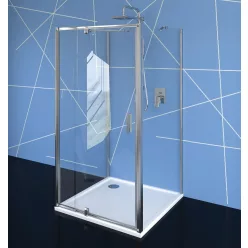 Polysan EASY LINE nyílóajtó 2 oldalfallal, 2 merevítővel, jobbos/balos, 900-1000x700mm, transzparent üveg