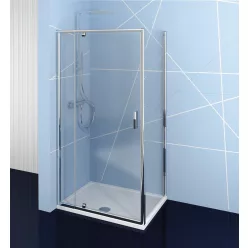 Polysan EASY LINE nyílóajtó oldalfallal, jobbos/balos, 900-1000x900mm, transzparent üveg