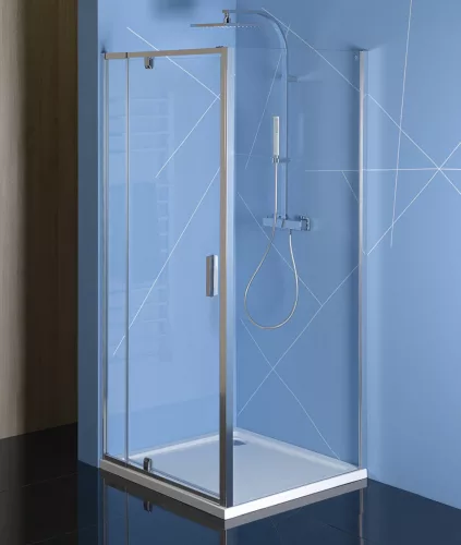 Polysan EASY LINE nyílóajtó oldalfallal, jobbos/balos, 900-1000x900mm, transzparent üveg