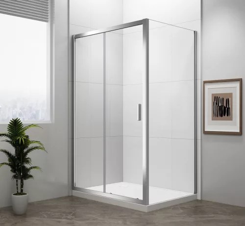 Polysan EASY LINE zuhanyajtó oldalfallal, jobbos/balos, 1600x800mm, transzparent üveg