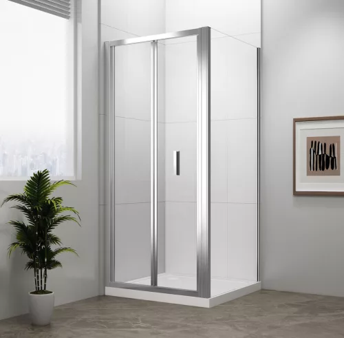 Polysan EASY LINE harmónikaajtó oldalfallal, jobbos/balos, 1000x800mm, transzparent üveg