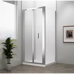 Polysan EASY LINE harmónikaajtó oldalfallal, jobbos/balos, 800x900mm, transzparent üveg