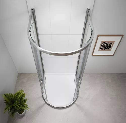 Polysan EASY LINE félköríves zuhanykabin, 900x900mm, transzparent üveg