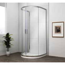 Polysan EASY LINE félköríves zuhanykabin, 1000x1000mm, transzparent üveg