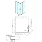 Polysan EASY LINE szögletes zuhanykabin, 900x900mm, BRICK üveg
