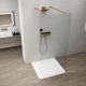 Polysan ESCA COPPER MATT Walk-in zuhanyfal, szabadon álló, transzparent üveg, 1000mm