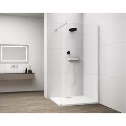 Polysan ESCA CHROME Walk-in zuhanyfal, falra szerelhető, transzparent üveg, 1200mm