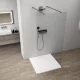 Polysan ESCA GUN METAL Walk-in zuhanyfal, szabadon álló, transzparent üveg, 1200mm