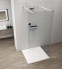 Polysan ESCA WHITE MATT Walk-in zuhanyfal, szabadonálló, transzparent üveg, 1300mm