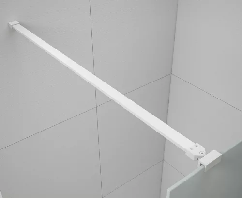 Polysan ESCA WHITE MATT Walk-in zuhanyfal, szabadonálló, transzparent üveg, 1300mm