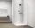 Polysan ESCA WHITE MATT Walk-in zuhanyfal, falra szerelhető, transzparent üveg, 1500mm