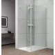 POLYSAN ESCA WHITE MATT Walk-in zuhanyfal kiegészítő oldalfallal, 1500mm, kieg.: 285mm, transzparent üveg