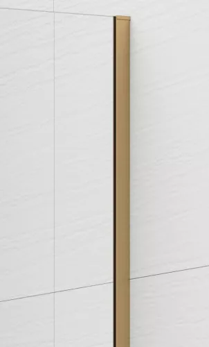 Polysan ESCA GOLD MATT Walk-in zuhanyfal, falra szerelhető, transzparent üveg, 300mm
