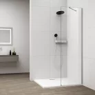 Polysan ESCA CHROME Walk-in zuhanyfal, falra szerelhető, transzparent üveg, 400mm