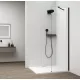 Polysan ESCA BLACK MATT Walk-in zuhanyfal, falra szerelhető, transzparent üveg, 600mm