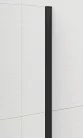 Polysan ESCA BLACK MATT Walk-in zuhanyfal, falra szerelhető, transzparent üveg, 600mm