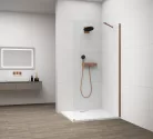 Polysan ESCA COPPER MATT Walk-in zuhanyfal, falra szerelhető, transzparent üveg, 800mm