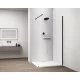 Polysan ESCA BLACK MATT Walk-in zuhanyfal, falra szerelhető, transzparent üveg, 900mm