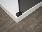 Polysan ESCA BLACK MATT Walk-in zuhanyfal, falra szerelhető, transzparent üveg, 900mm