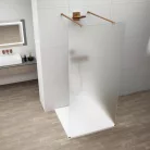 Polysan ESCA COPPER MATT Walk-in zuhanyfal, szabadon álló, matt üveg, 1000mm