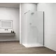 Polysan ESCA GUN METAL Walk-in zuhanyfal, falra szerelhető, matt üveg, 1100mm