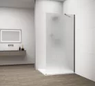 Polysan ESCA GUN METAL Walk-in zuhanyfal, falra szerelhető, matt üveg, 1100mm