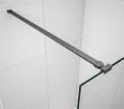 Polysan ESCA GUN METAL Walk-in zuhanyfal, szabadon álló, matt üveg, 1200mm