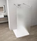 Polysan ESCA CHROME Walk-in zuhanyfal, szabadonálló, matt üveg, 1300mm