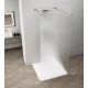 Polysan ESCA CHROME Walk-in zuhanyfal, szabadonálló, matt üveg, 1300mm