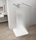 Polysan ESCA BLACK MATT Walk-in zuhanyfal, szabadonálló, matt üveg, 1400mm