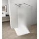 Polysan ESCA BLACK MATT Walk-in zuhanyfal, szabadonálló, matt üveg, 1400mm