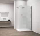 Polysan ESCA GUN METAL Walk-in zuhanyfal, falra szerelhető, matt üveg, 1400mm