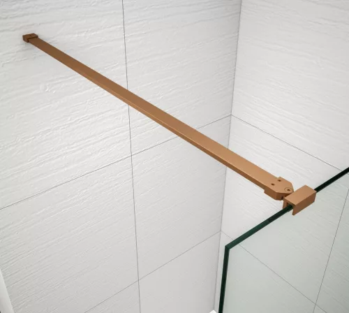 Polysan ESCA COPPER MATT Walk-in zuhanyfal, szabadon álló, matt üveg, 1500mm