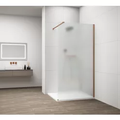 Polysan ESCA COPPER MATT Walk-in zuhanyfal, falra szerelhető, matt üveg, 700mm