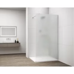 Polysan ESCA CHROME Walk-in zuhanyfal, falra szerelhető, matt üveg, 900mm