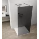 Polysan ESCA BLACK MATT Walk-in zuhanyfal, szabadonálló, füst üveg, 1000mm