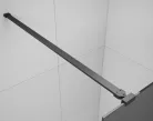Polysan ESCA BLACK MATT Walk-in zuhanyfal, szabadonálló, füst üveg, 1000mm