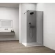 Polysan ESCA GUN METAL Walk-in zuhanyfal, falra szerelhető, füst üveg, 1000mm