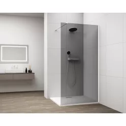 Polysan ESCA WHITE MATT Walk-in zuhanyfal, falra szerelhető, füst üveg, 1200mm