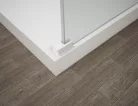Polysan ESCA WHITE MATT Walk-in zuhanyfal, falra szerelhető, füst üveg, 1200mm